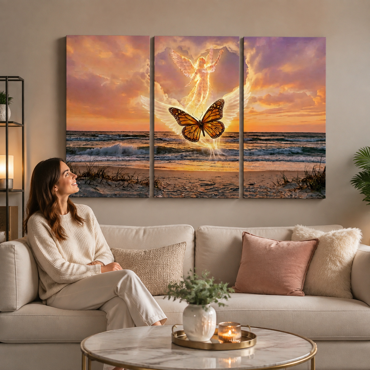 Faith and Inspiration canvas wall art collection — angel, butterfly, and spiritual prints by eCanvas King