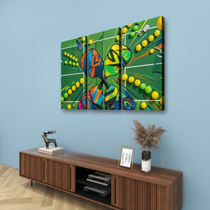 Multi-Colored Pickleball Canvas Wall Art — Vibrant Sports Print