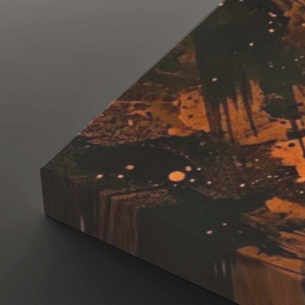 Abstract Tiger Canvas Split Panel Wall Art – Orange & Black 5-Panel Level