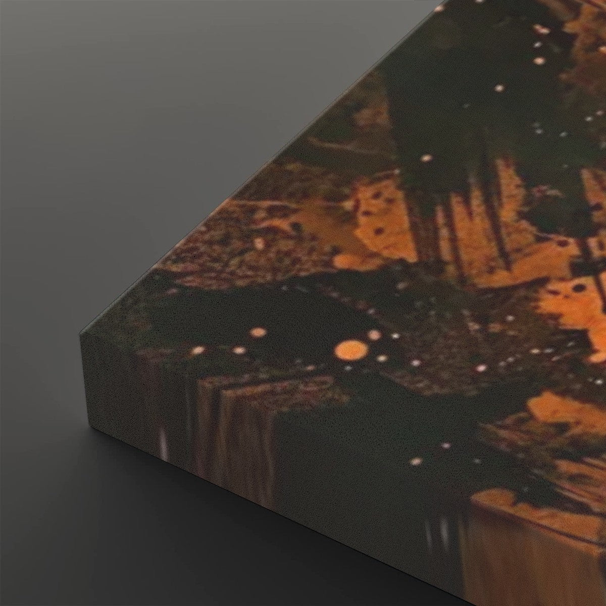Abstract Tiger Canvas Split Panel Wall Art – Orange & Black 5-Panel Level