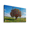 Color Burst Butterfly Tree — Multi-Color Abstract Canvas Wall Art