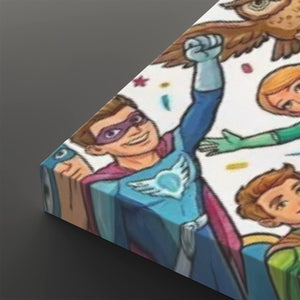 Kids Superhero Wall Art – 1, 3 & 5 Panel Canvas Print for Boys & Girls