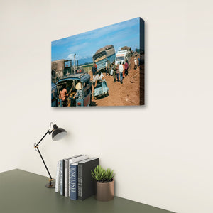 Chaos on the Road to Ben Hue – Vietnam War 5-Panel Canvas Wall Art