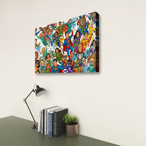 Kids Superhero Wall Art – 1, 3 & 5 Panel Canvas Print for Boys & Girls