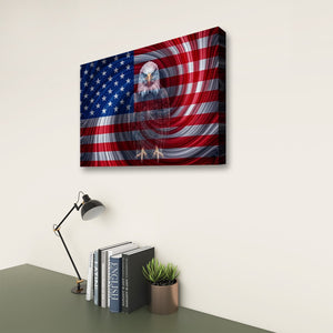 Spirit of America – Ghost Eagle US Flag Swirl 5-Panel Canvas Wall Art