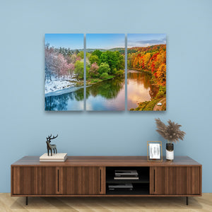Four Seasons — Winter, Spring, Summer & Fall Canvas Wall Art