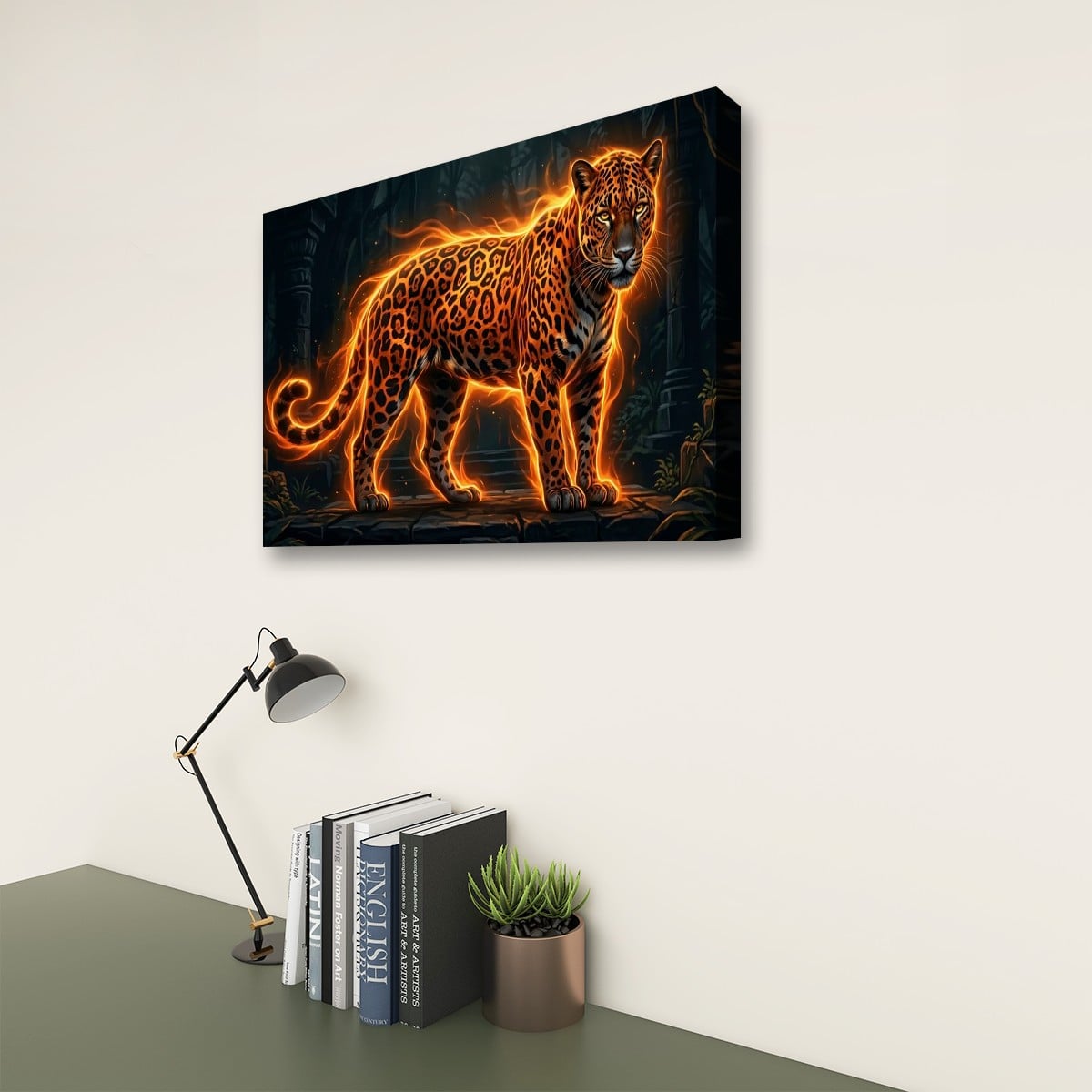 Multi-Panel Split Canvas Abstract Tiger Wall Art Print