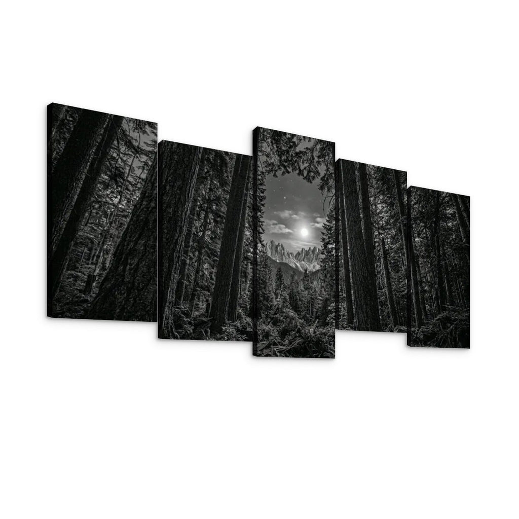 Enchanted Moonlit Forest Living room wall decor over sofa