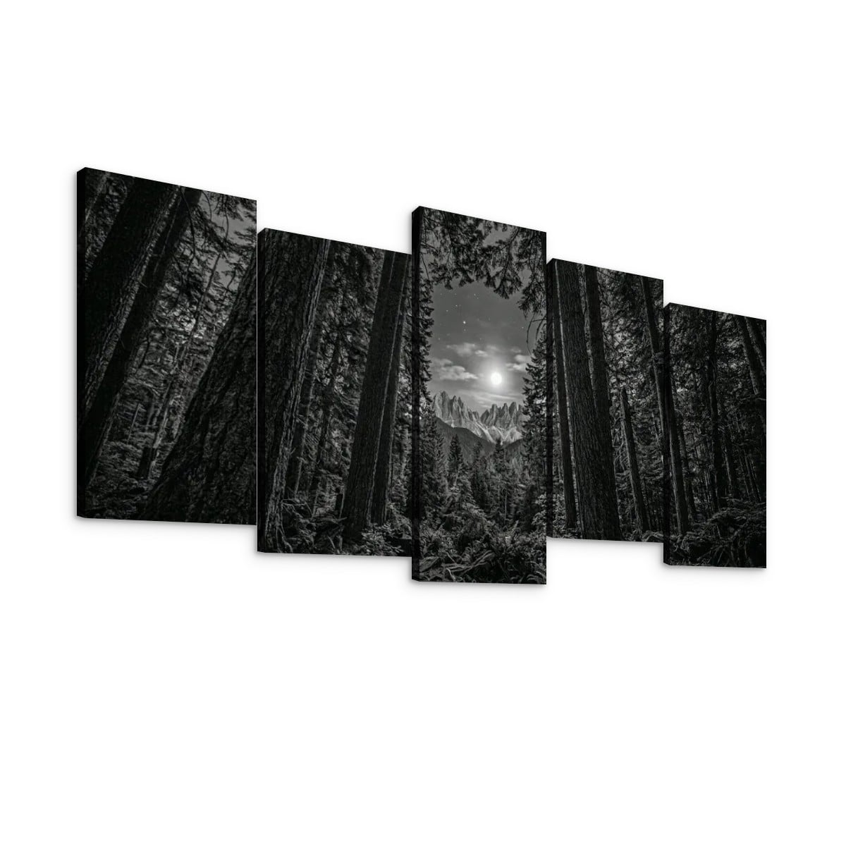 Enchanted Moonlit Forest Living room wall decor over sofa