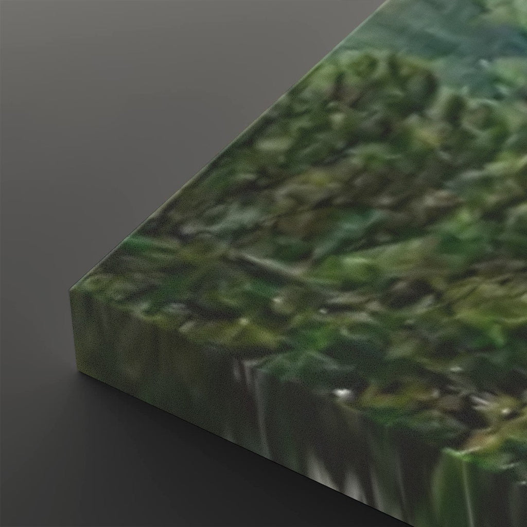 A close-up of a rectangular panel with a green marbled or textured surface, shown at an angle on a dark gray background.