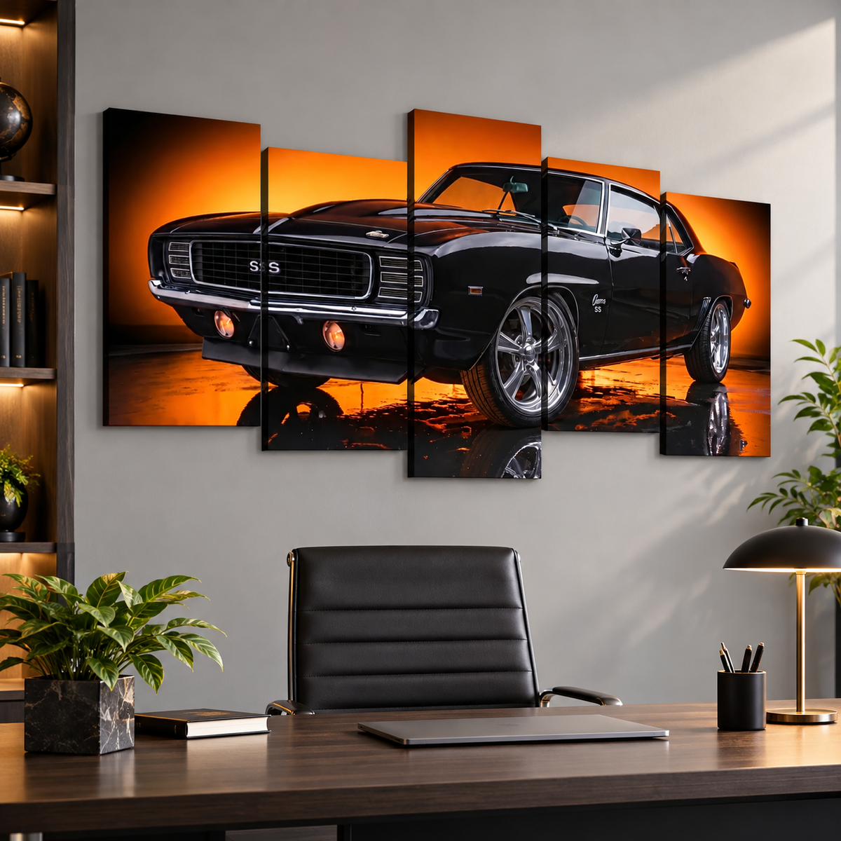 1969 Camaro RS SS Canvas Panel Wall Art