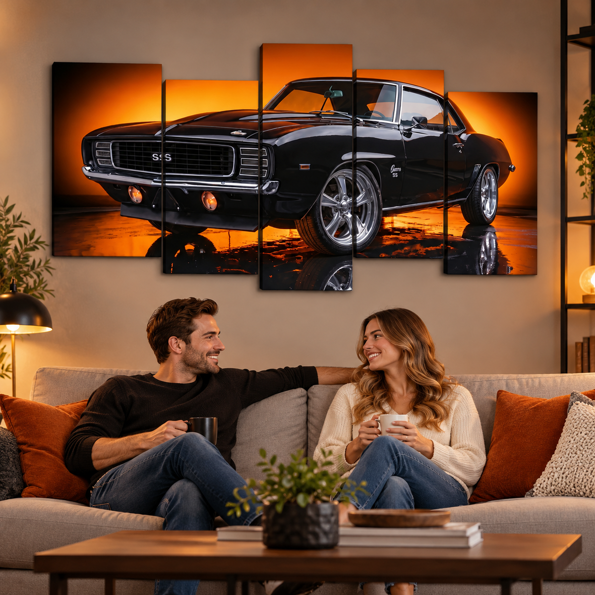 1969 Camaro RS SS Canvas Panel Wall Art