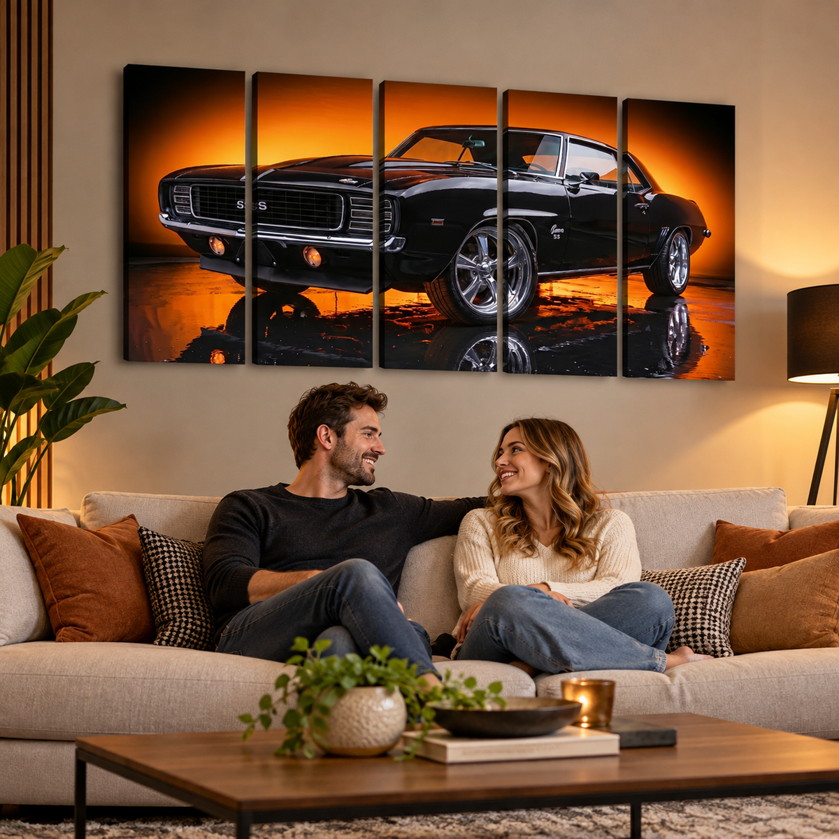 1969 Camaro RS SS Canvas Panel Wall Art