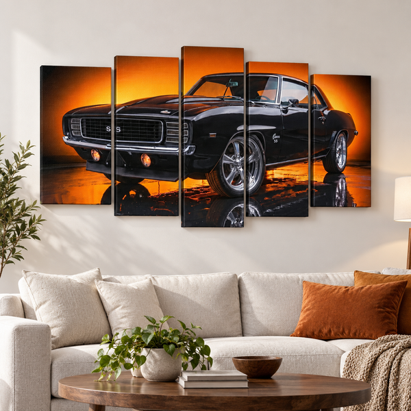 1969 Camaro RS SS Canvas Panel Wall Art