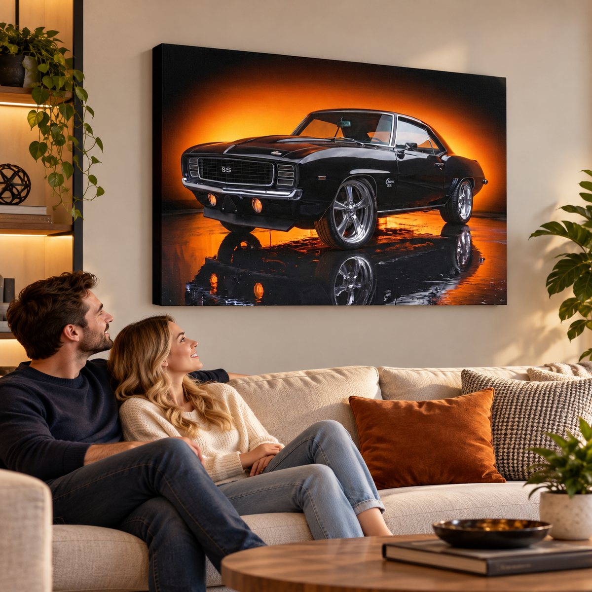 1969 Camaro RS SS Canvas Panel Wall Art