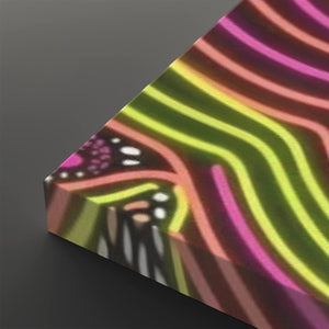 Neon Wings – Psychedelic Butterfly Multi-Panel 3 and 5 Panel Canvas Wall Art