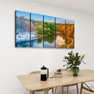 Four Seasons — Winter, Spring, Summer & Fall Canvas Wall Art