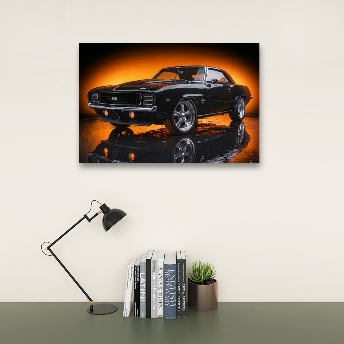 1969 Camaro RS SS Canvas Panel Wall Art