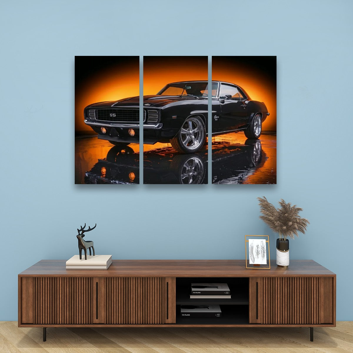 1969 Camaro RS SS Canvas Panel Wall Art