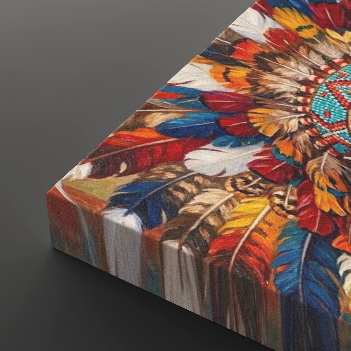 Native American Indian Woman 5-Panel Level Split Canvas Wall Art | Multi-Panel Print