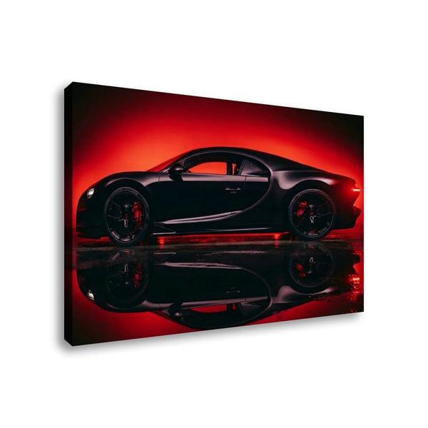 Bugatti Chiron Canvas Wall Art – Dark Reflection Supercar Print | 5-Panel Level Garage Décor