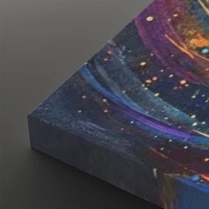 Monarch Butterfly Cosmic Vortex Canvas Wall Art | 1, 3 & 5-Panel Print | Colorful Abstract Butterfly Décor | Gallery-Wrapped