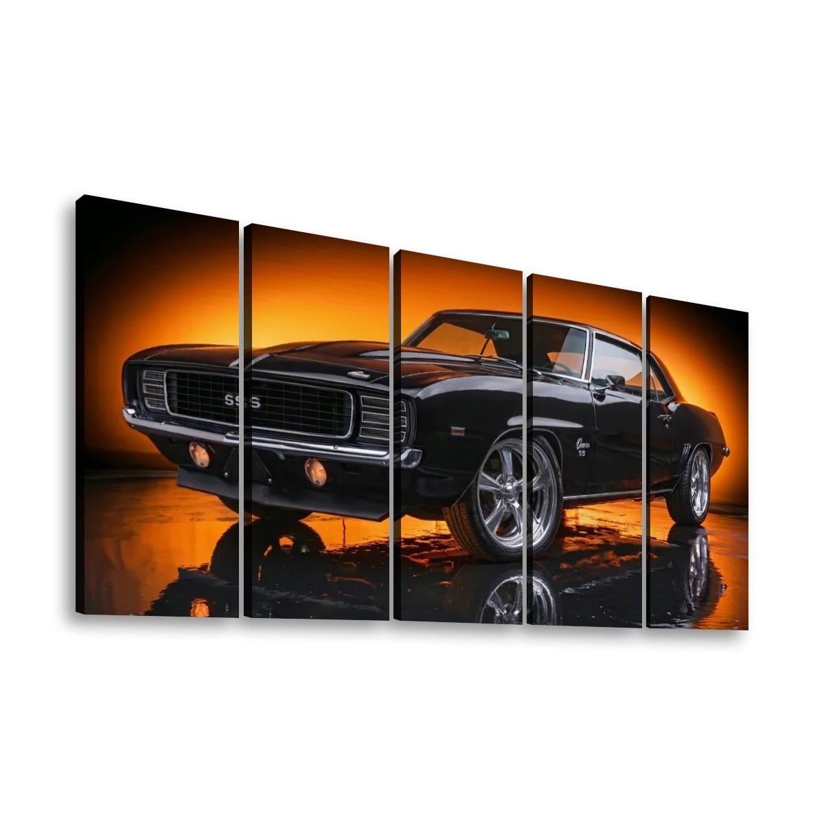 1969 Camaro RS SS Canvas Panel Wall Art