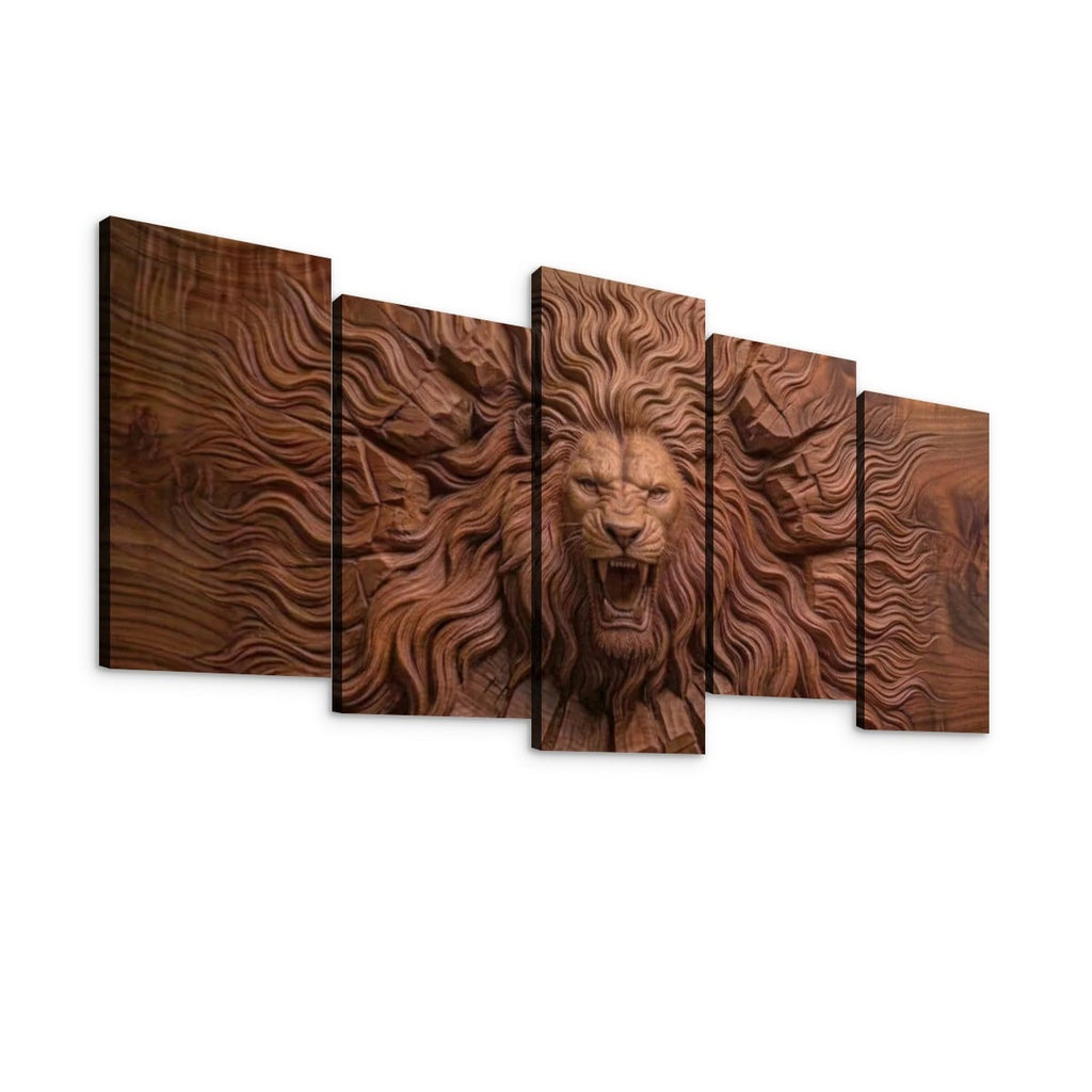 Multi-Panel Lion Canvas Wall Art | Wildlife Multi-Panel Print