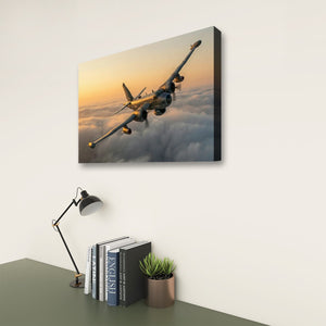 Golden Sentinel – P2V Neptune Military Plane 5-Panel Canvas Wall Art