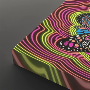 Neon Wings – Psychedelic Butterfly Multi-Panel 3 and 5 Panel Canvas Wall Art
