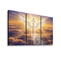 Jesus & Angel Heaven Golden Hour Above the Clouds Canvas Wall Art