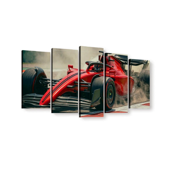 Formula 1 Racing Canvas Wall Art – Full Throttle F1 Speed Print | 1, 3 & 5 Panel Garage Décor