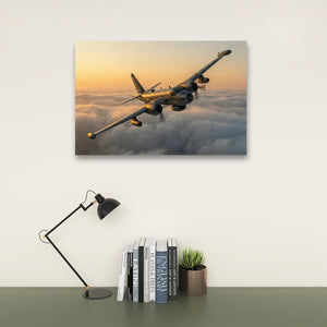 Golden Sentinel – P2V Neptune Military Plane 5-Panel Canvas Wall Art