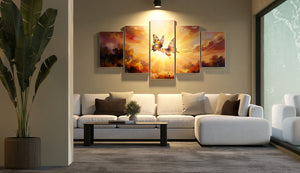 Golden Hour Butterflies – Warm & Ethereal Canvas Wall Art