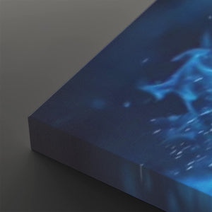 Blue Fire Horse — Abstract Original Canvas Wall Art