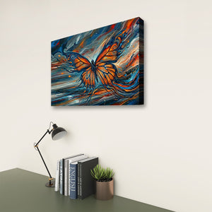 Wings of the Tempest – Abstract Monarch Butterfly Multi-Panel Canvas Art