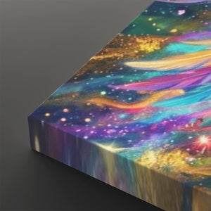 Celestial Fracture – Psychedelic Angel Canvas Wall Art