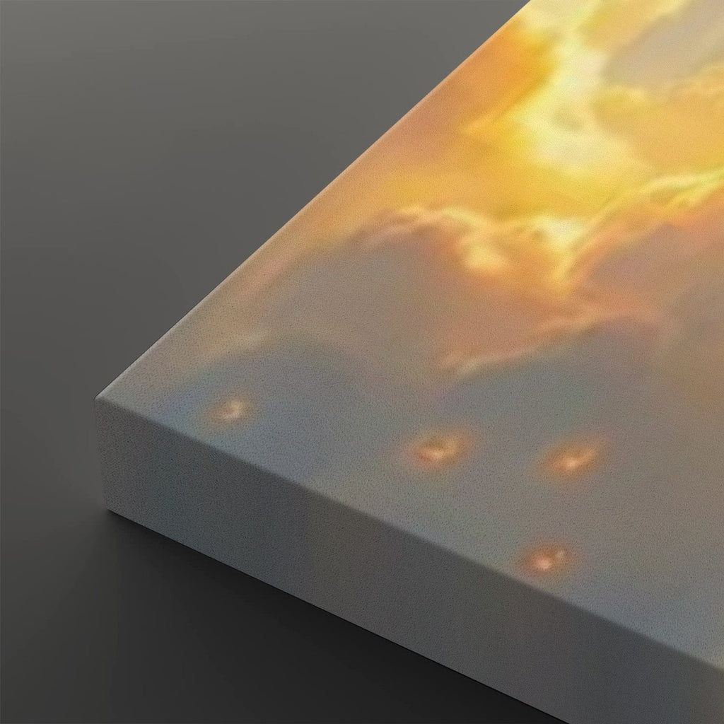 God Releasing Butterflies Canvas Wall Art – Divine Grace at Sunrise | 1, 3 & 5 Panel Faith Print