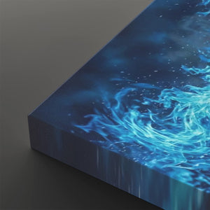 Blue Fire Horse — Abstract Original Canvas Wall Art
