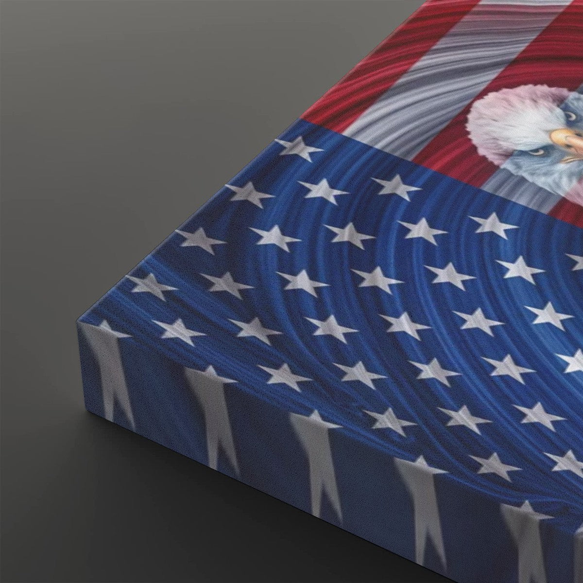 Spirit of America Canvas Wall Art – Ghost Eagle US Flag Swirl | Multi-Panel Patriotic Print