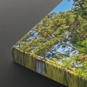 Georgia Golf Course Canvas Wall Art — Flowers, Water & Bridge Multi-Panel Print