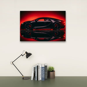 Dark Reflection – Bugatti Chiron 5-Panel Canvas Wall Art