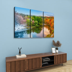 Four Seasons — Winter, Spring, Summer & Fall Canvas Wall Art