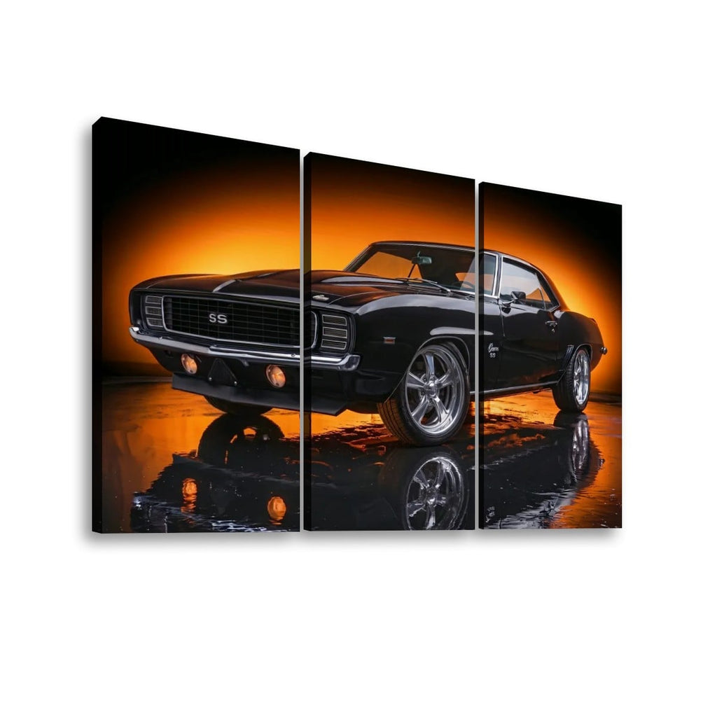 1969 Camaro RS SS Canvas Panel Wall Art
