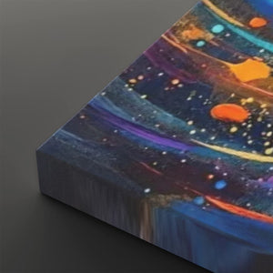 Monarch Butterfly Cosmic Vortex Canvas Wall Art | 1, 3 & 5-Panel Print | Colorful Abstract Butterfly Décor | Gallery-Wrapped