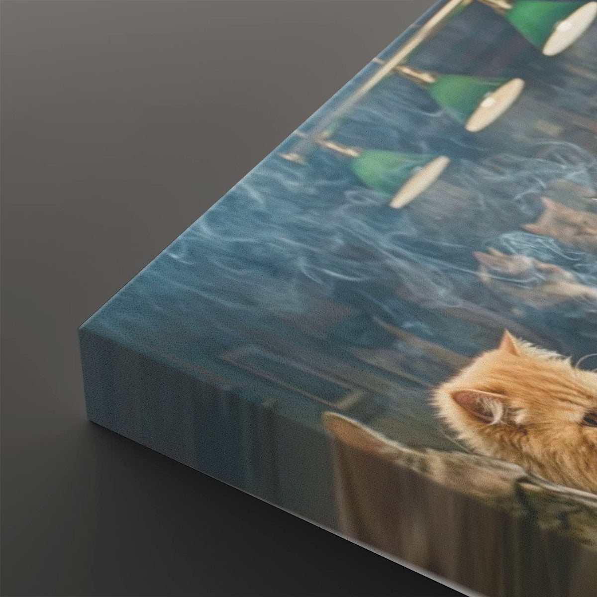 Poker Cats Playing Cards Canvas Wall Art – Multi-Panel Cat Decor