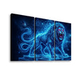 Electric Blue Lion Mane Living Room Above Sofa Wall Art