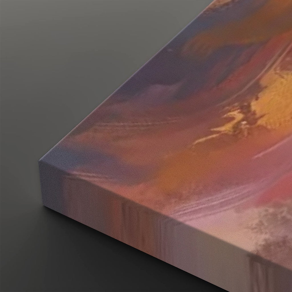 Golden Hour Butterflies Canvas Wall Art – Warm & Ethereal Abstract Print | 1, 3 & 5 Panel