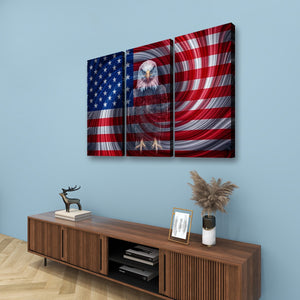 Spirit of America – Ghost Eagle US Flag Swirl 5-Panel Canvas Wall Art