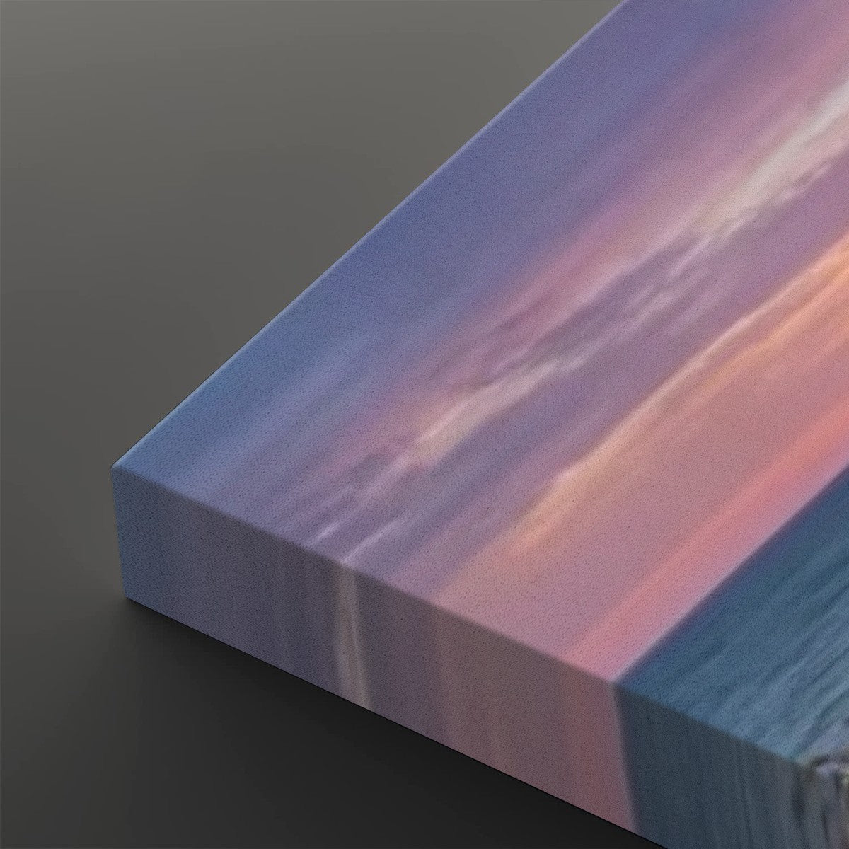 Lake Michigan Bluff at Sunset with Lavender Flowers  – 1, 3, 5-Panel Split Canvas Wall Art